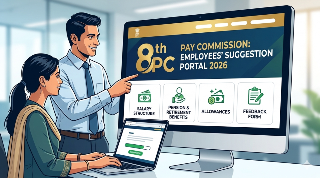 8th Pay Commission official portal for employee suggestions 2026.